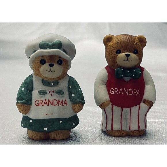Enesco 1984 Lucy & Me Grandma & Grandpa Teddy Bears Christmas Edition VTG - Picture 2 of 9